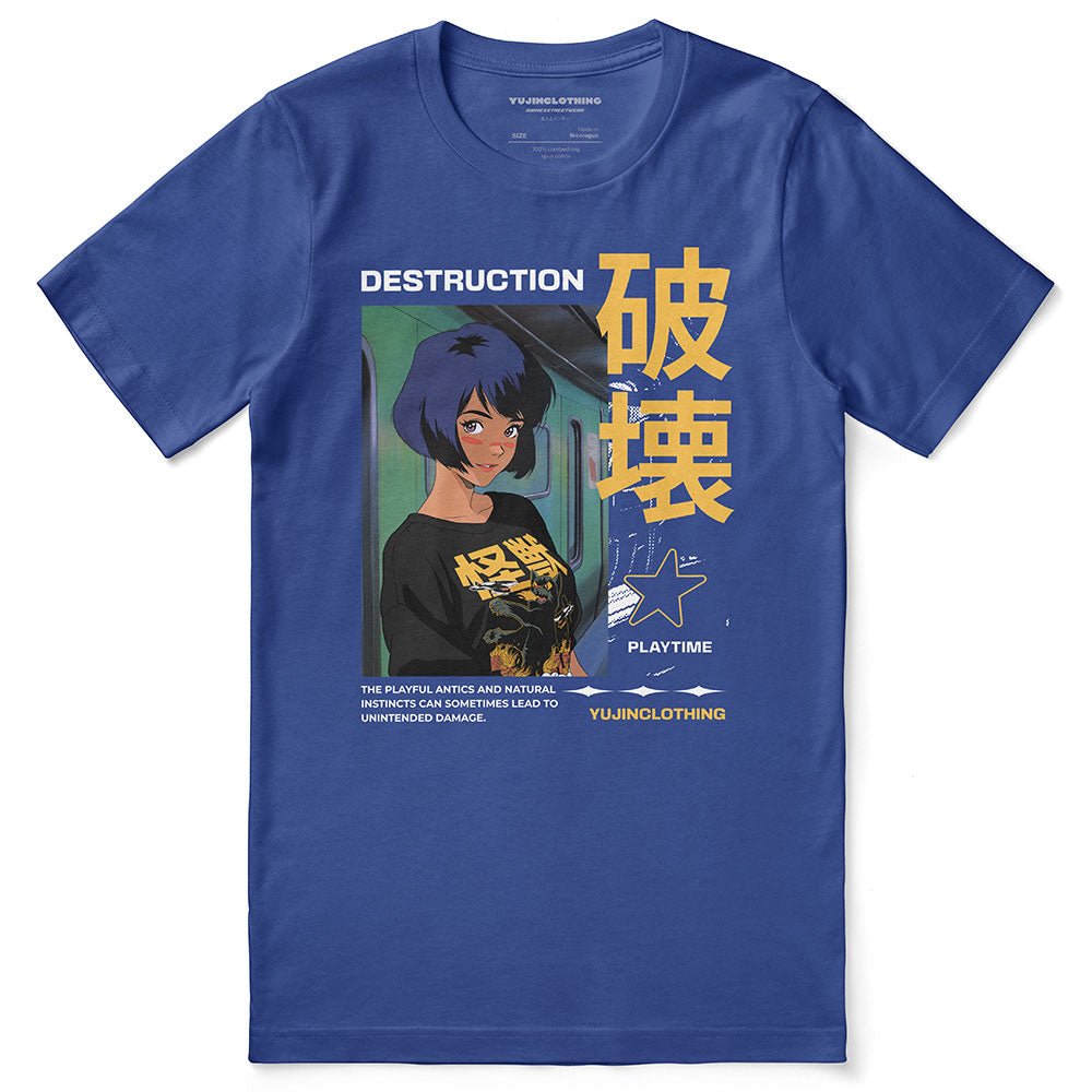 Cat Destroyer And Girl T-Shirt - Lolomo!