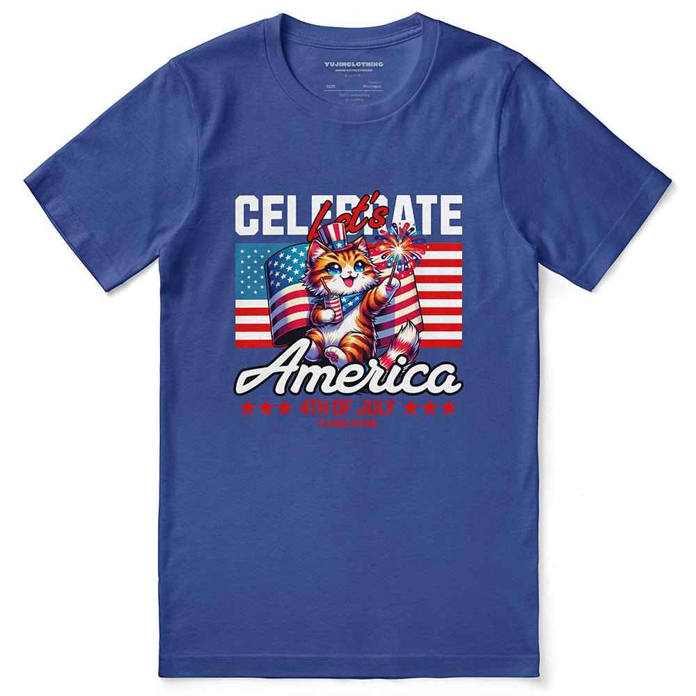 Celebrate 4th July Cat T-Shirt