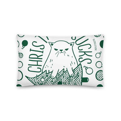 Christmas Sucks Cat Pillow