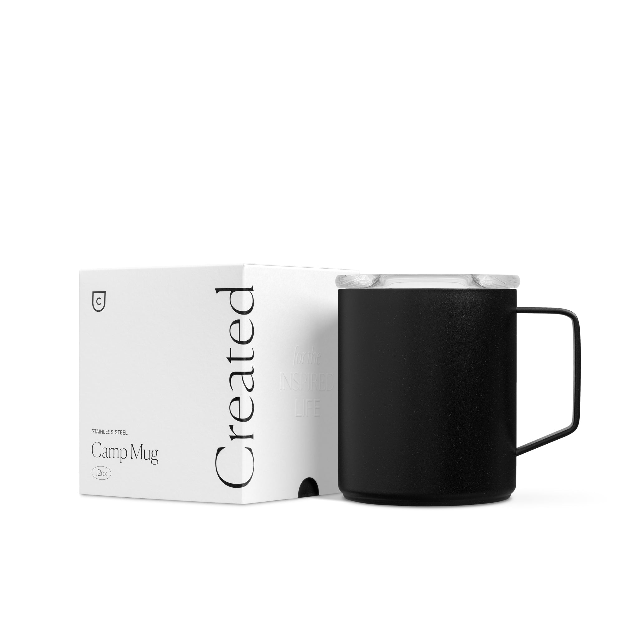 Tasse de camping 12 oz - Noir