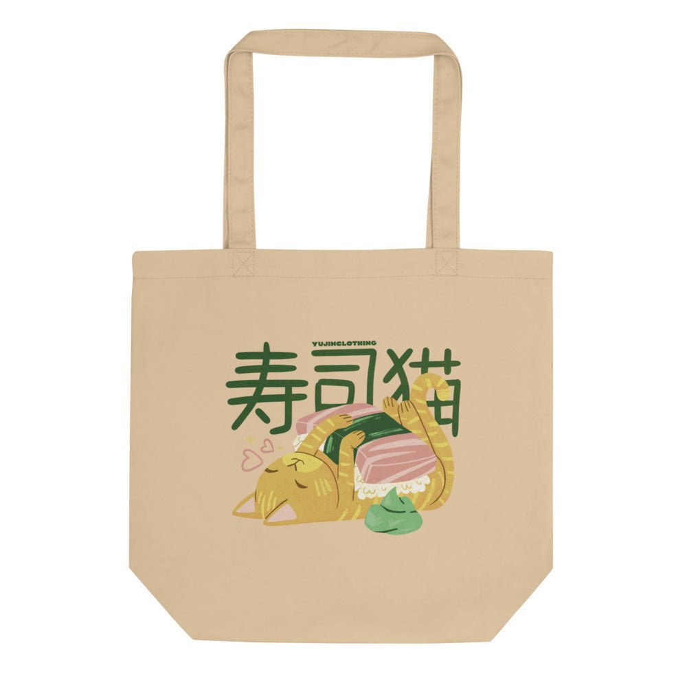 Cute Sushi Cat Eco Tote Bag - Lolomo!