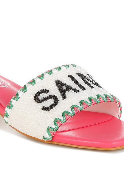 Poshta Saint Tropez Beaded Slip-On Heels