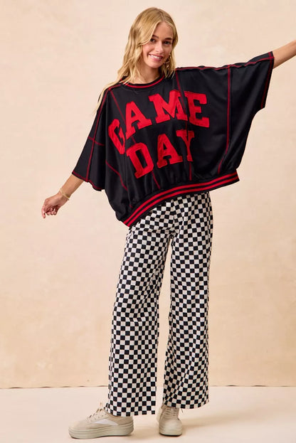 BiBi Gameday Theme Checkered Printed Pants