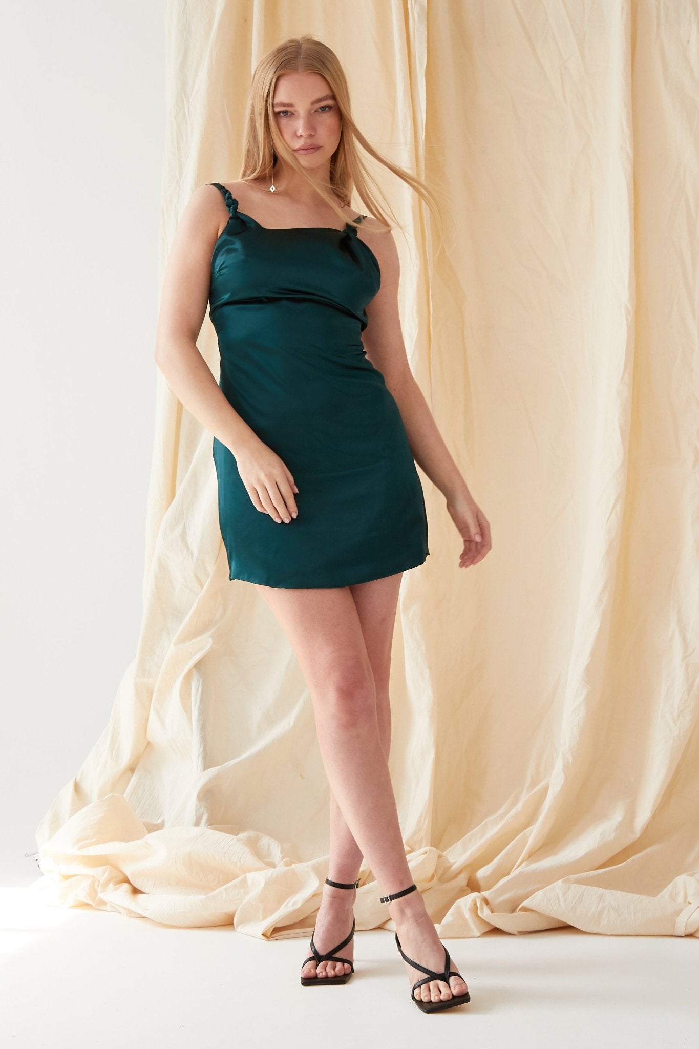 Emerald Green Mini Dress - Lolomo!