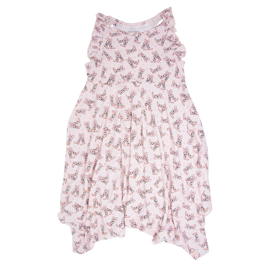 Cowhide Boots Bows Emma's Racerback Dress