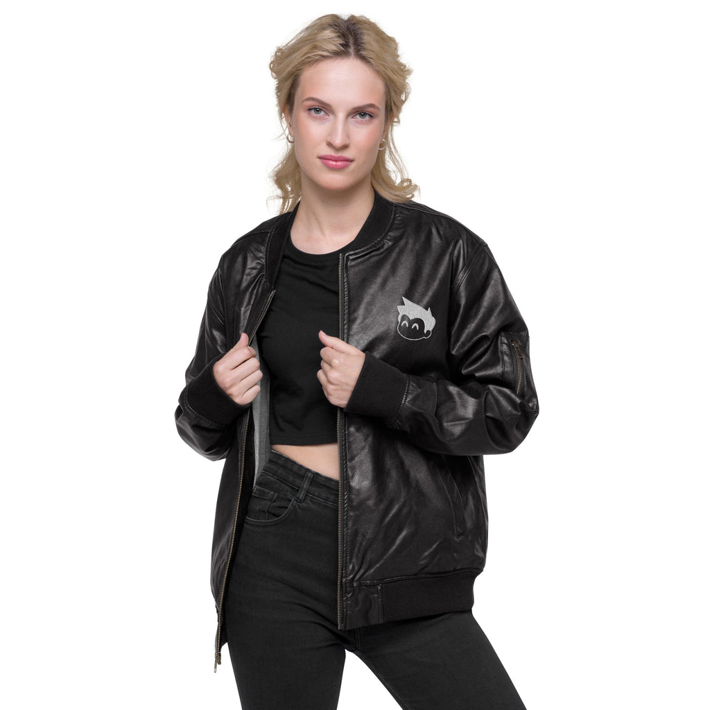 Gimbo Leather Bomber Jacket - Lolomo!