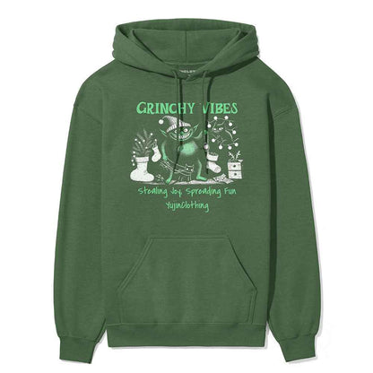 Grinchy Vibes Christmas Hoodie