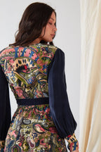 Hand painted Long Sleeve Maxi Dress - Lolomo!