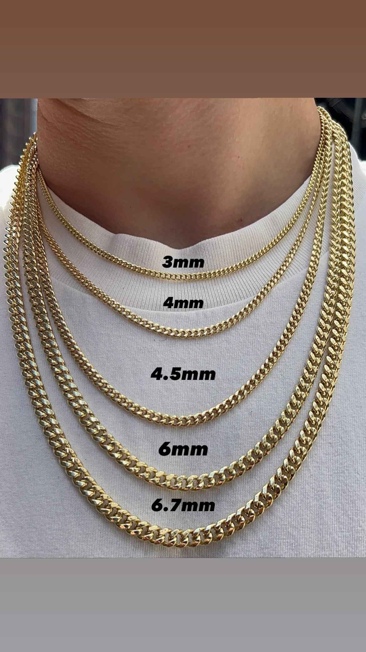 10K Gold- Hollow Miami Cuban Chain