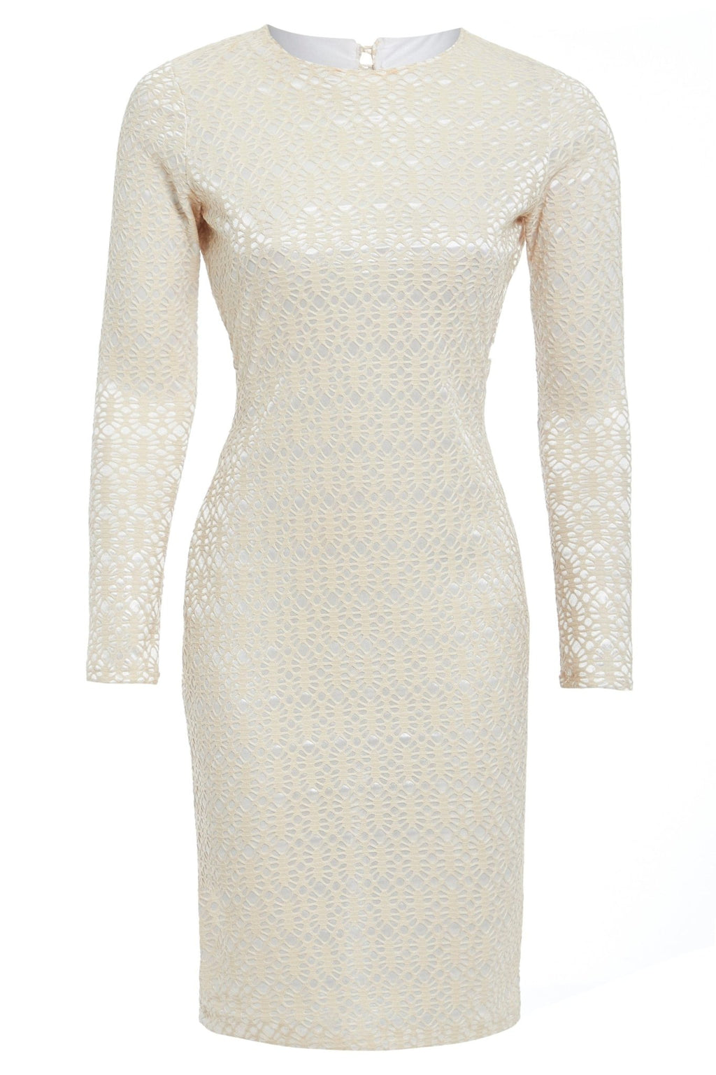 Ivory Lace Backless Dress - Lolomo!