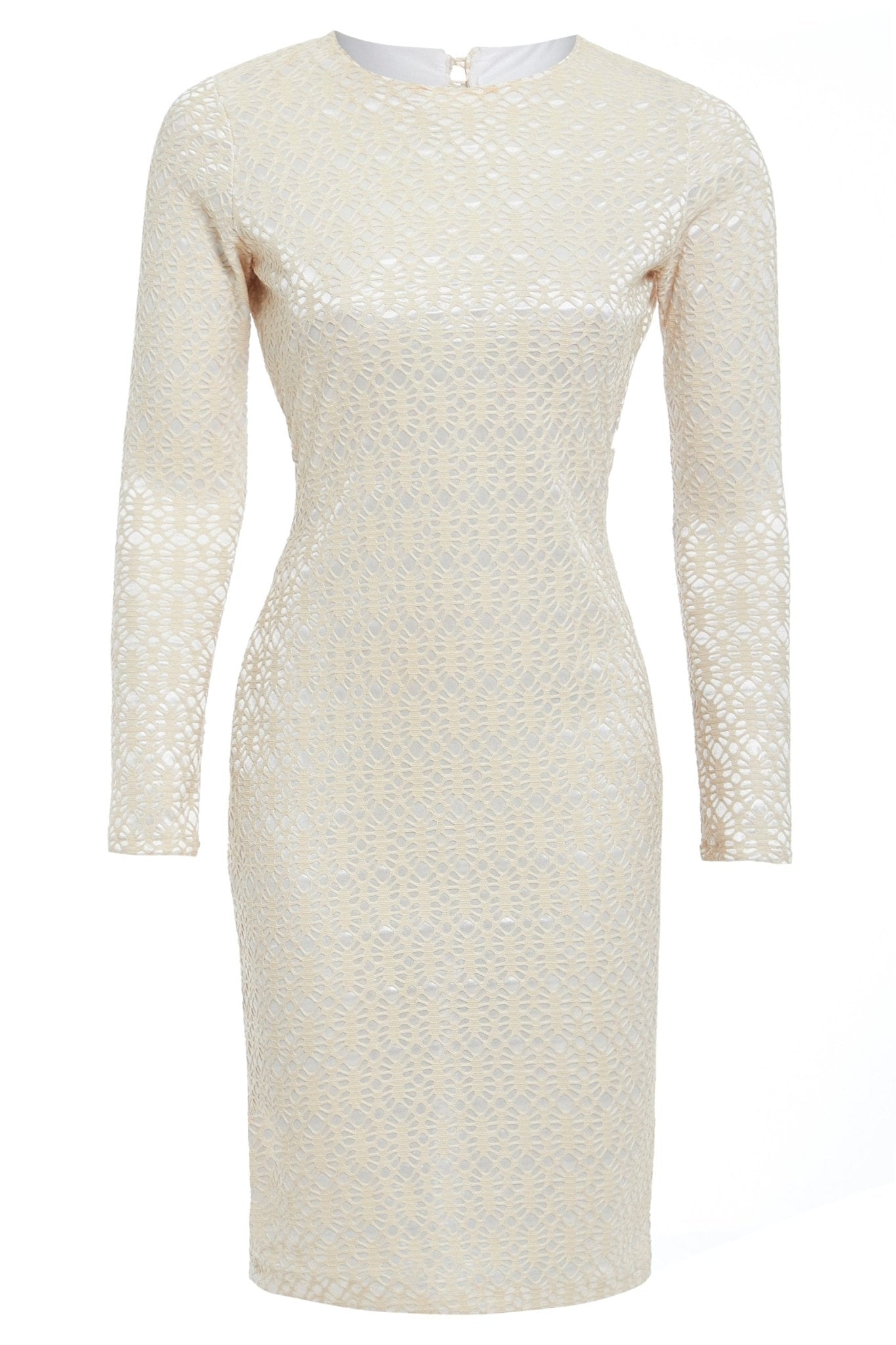 Ivory Lace Backless Dress - Lolomo!