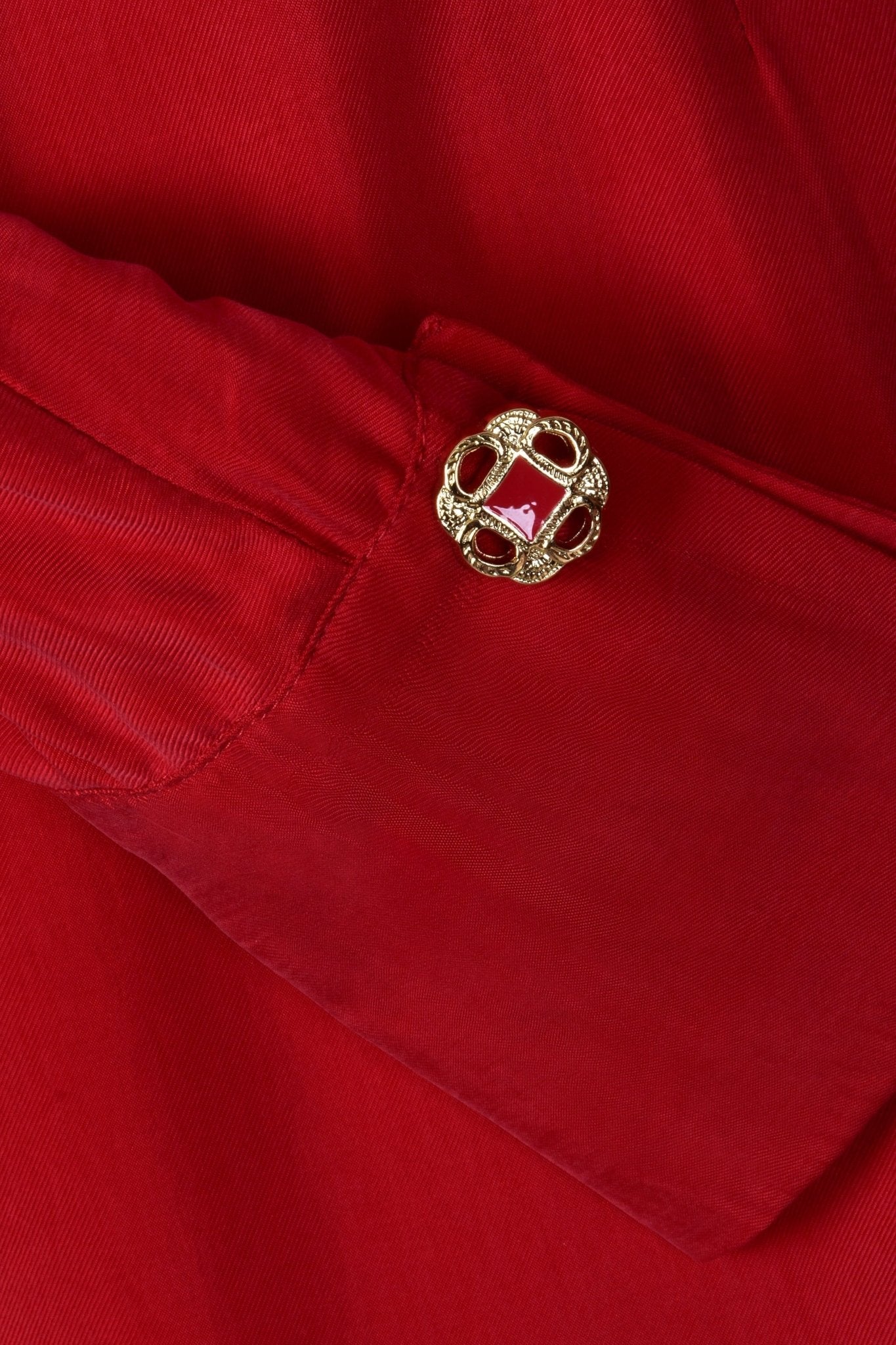 Long Sleeve Red Midi Dress - Lolomo!