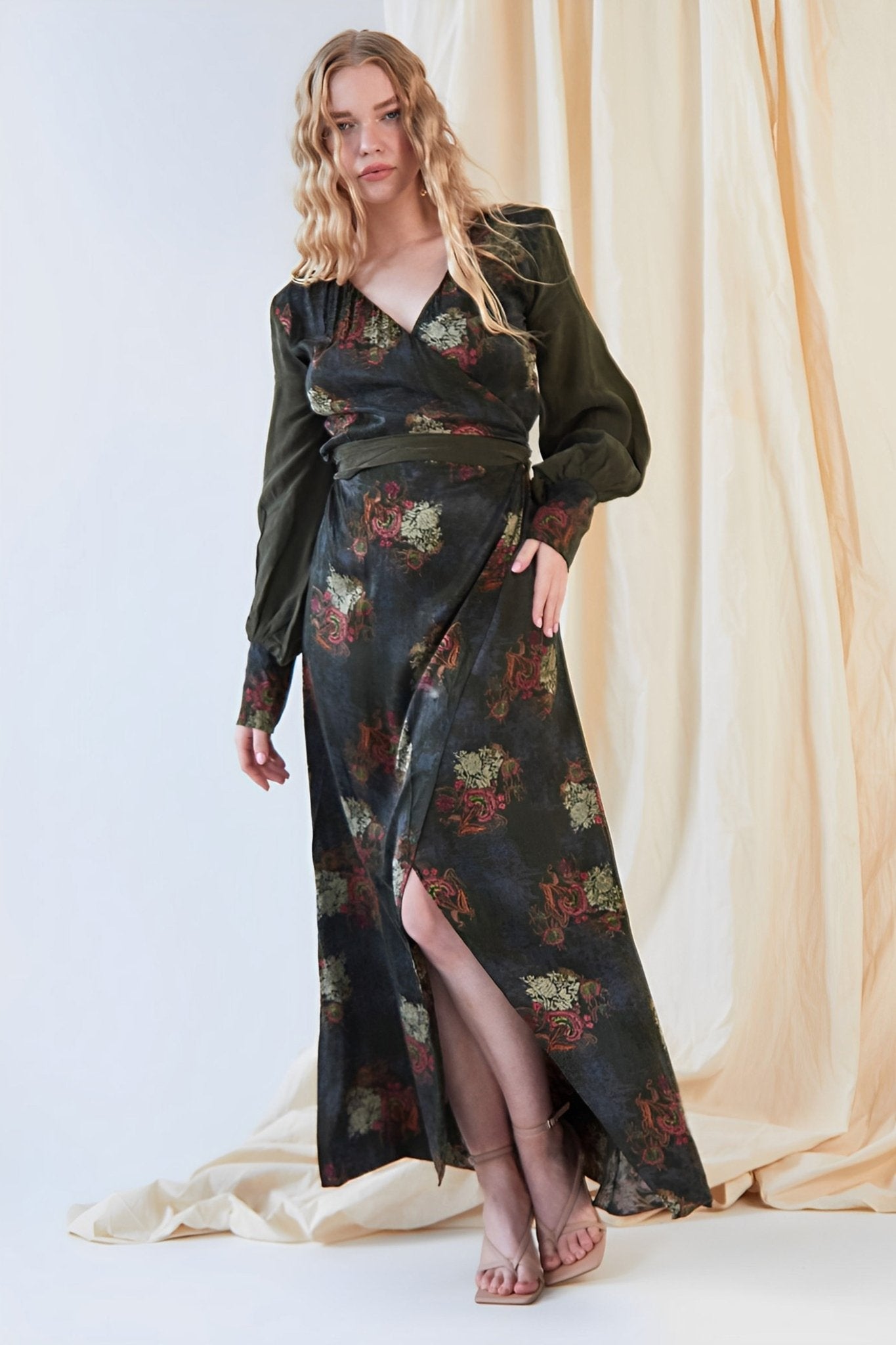 Long Sleeve Wrap Dress - Lolomo!