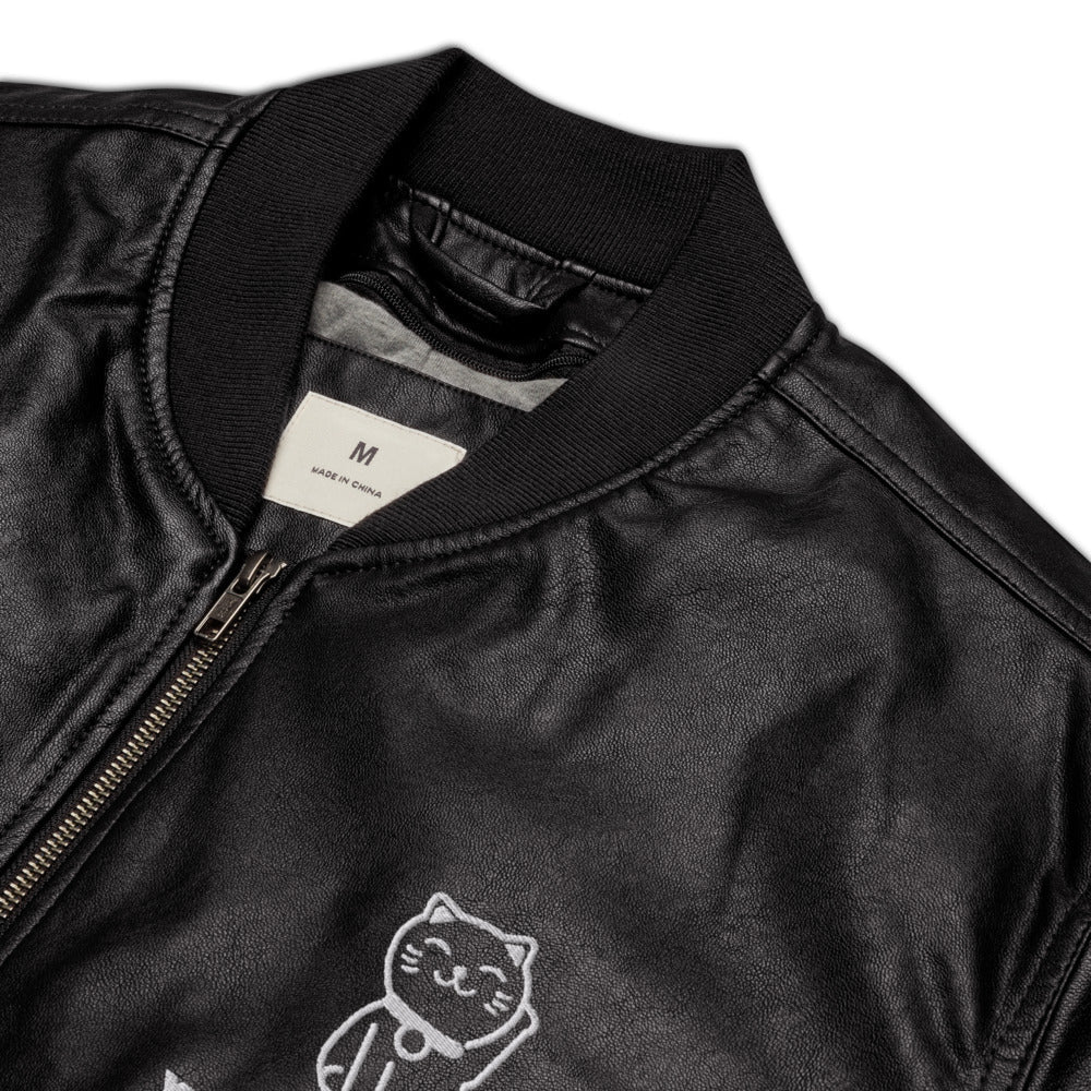 Lucky Cat Leather Jacket - Lolomo!