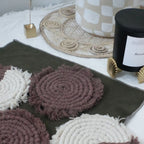 Posavasos de macramé hechos a mano | Juego de 4 posavasos bohemios