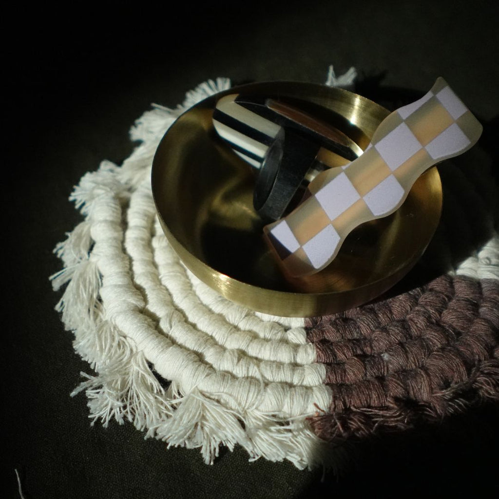Posavasos de macramé hechos a mano | Juego de 4 posavasos bohemios