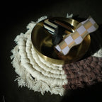 Posavasos de macramé hechos a mano | Juego de 4 posavasos bohemios