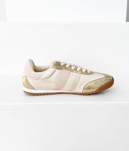 Madrid Sneaker in Beige/Gold