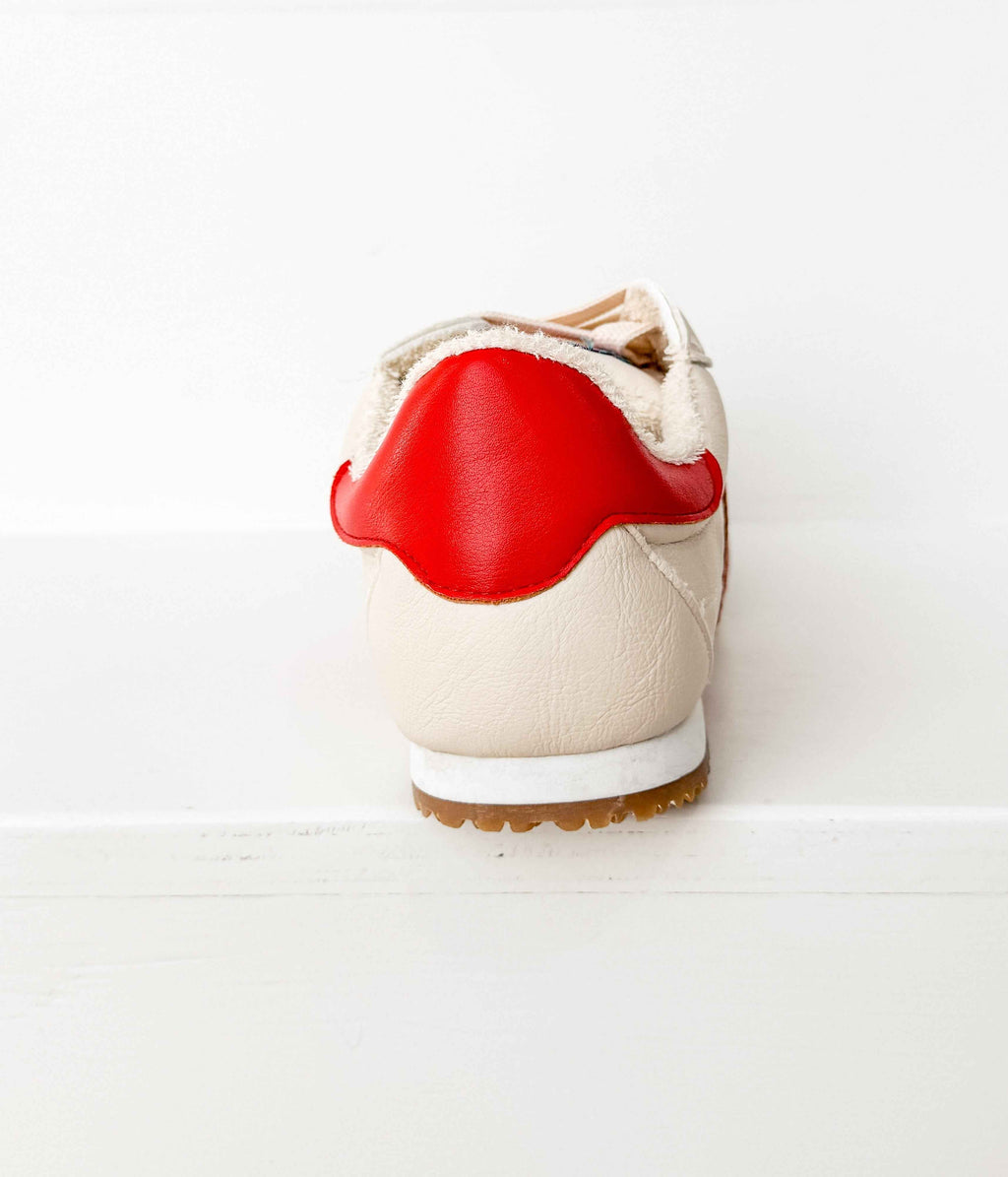 Madrid Sneaker in Beige/Red