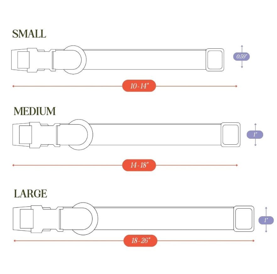 Collar ajustable para perros Malibu Sunset de algodón de cáñamo sostenible: duradero y suave