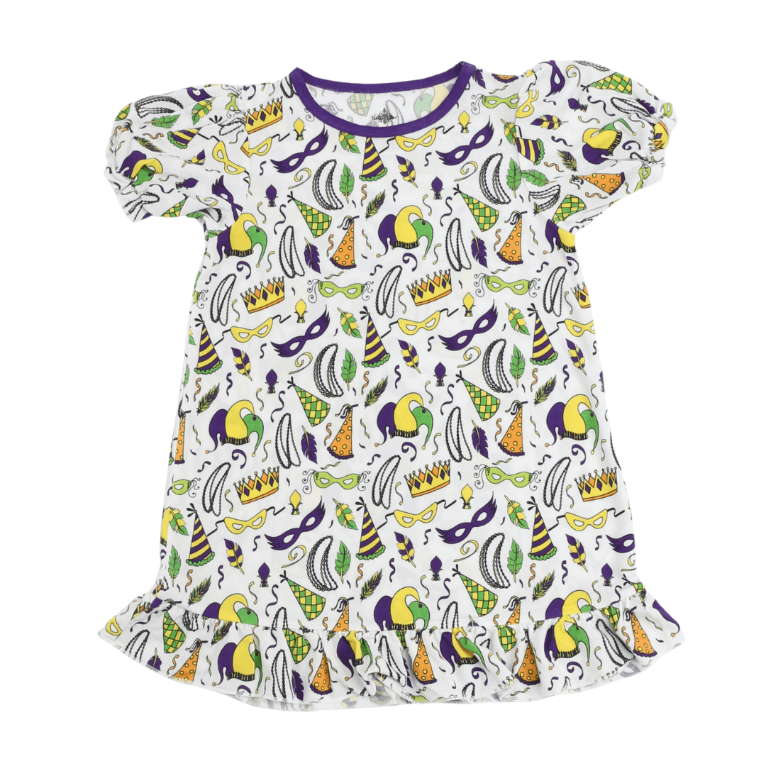 Mardi Gras Party Bamboo Play Dress - Lolomo!