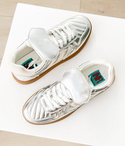 Milan Metallic Sneaker in Silver