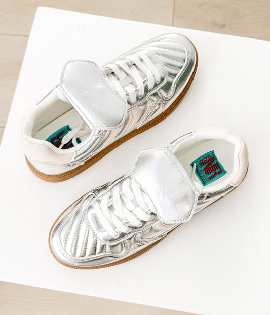 Milan Metallic Sneaker in Silver