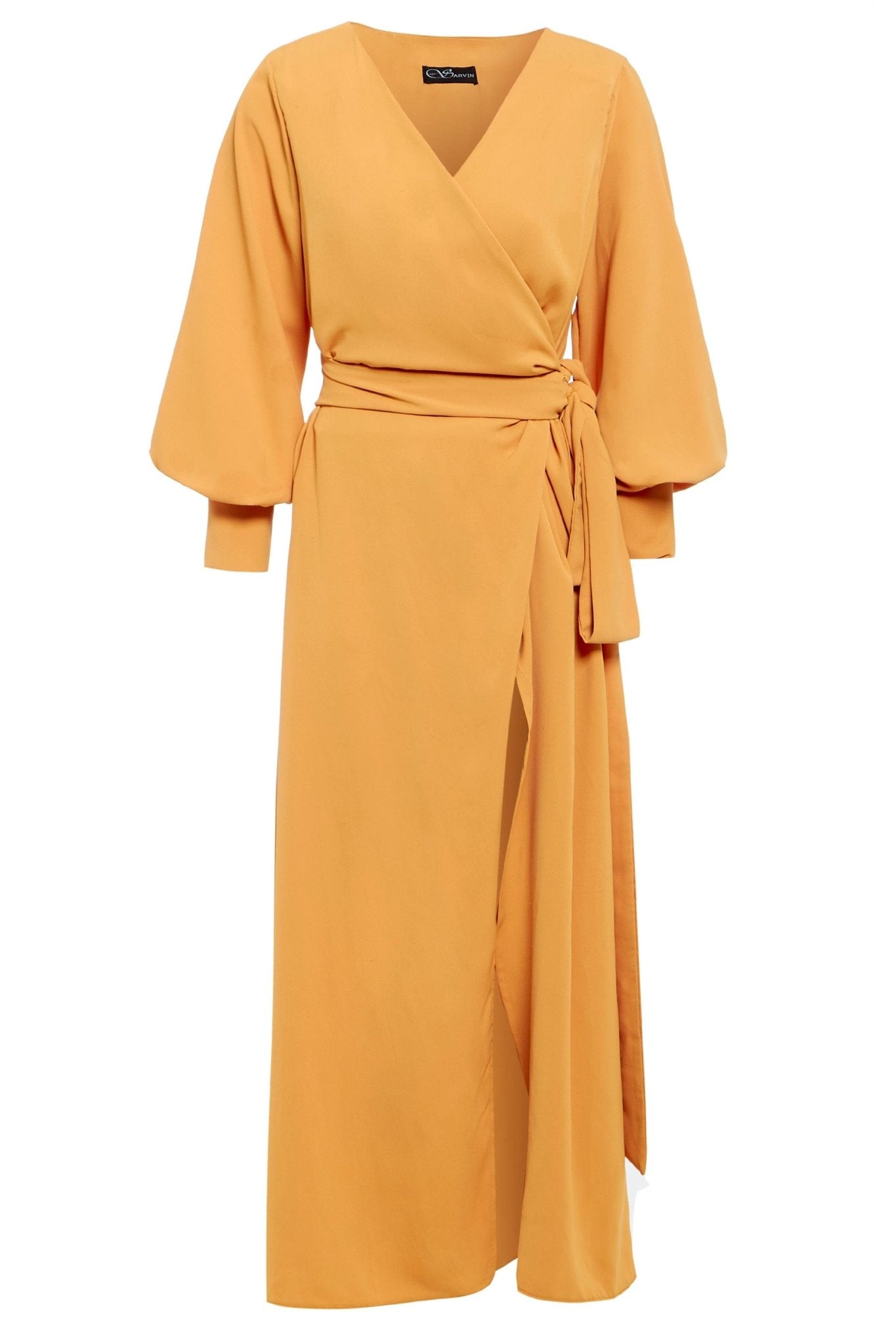 Mustard Wrap Maxi Dress - Lolomo!