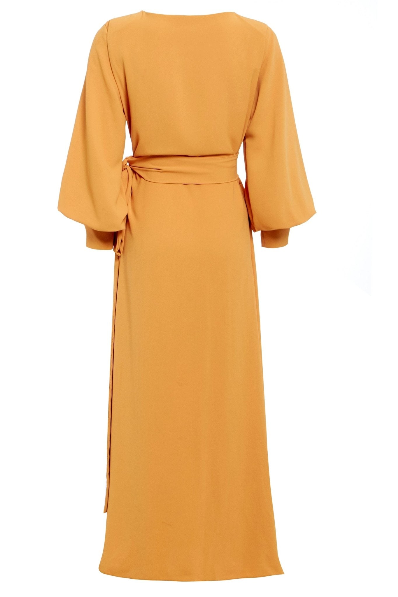 Mustard Wrap Maxi Dress - Lolomo!