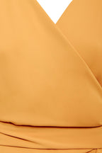 Mustard Wrap Maxi Dress - Lolomo!
