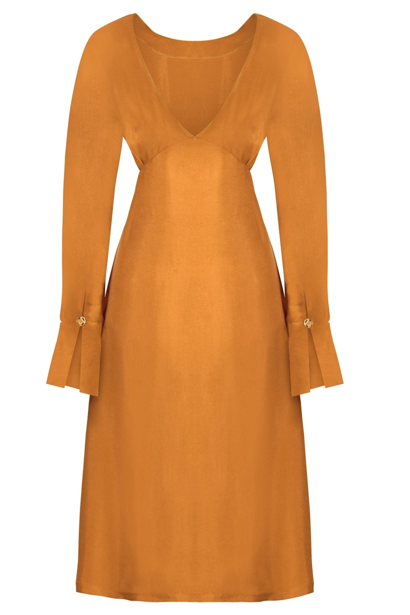 Mustard Yellow Midi Dress - Lolomo!
