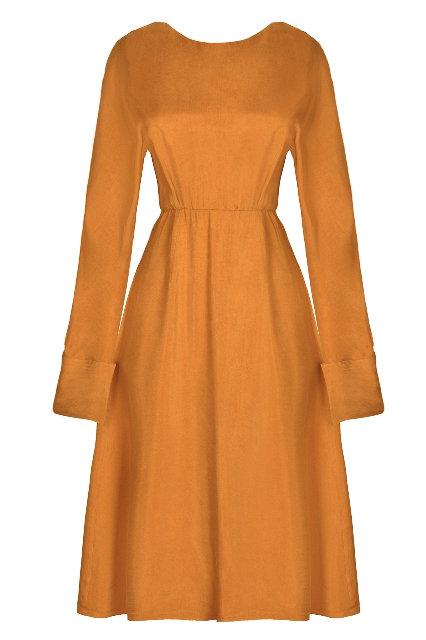 Mustard Yellow Midi Dress - Lolomo!
