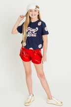 Navy Play Ball Kid Shirt - Lolomo!