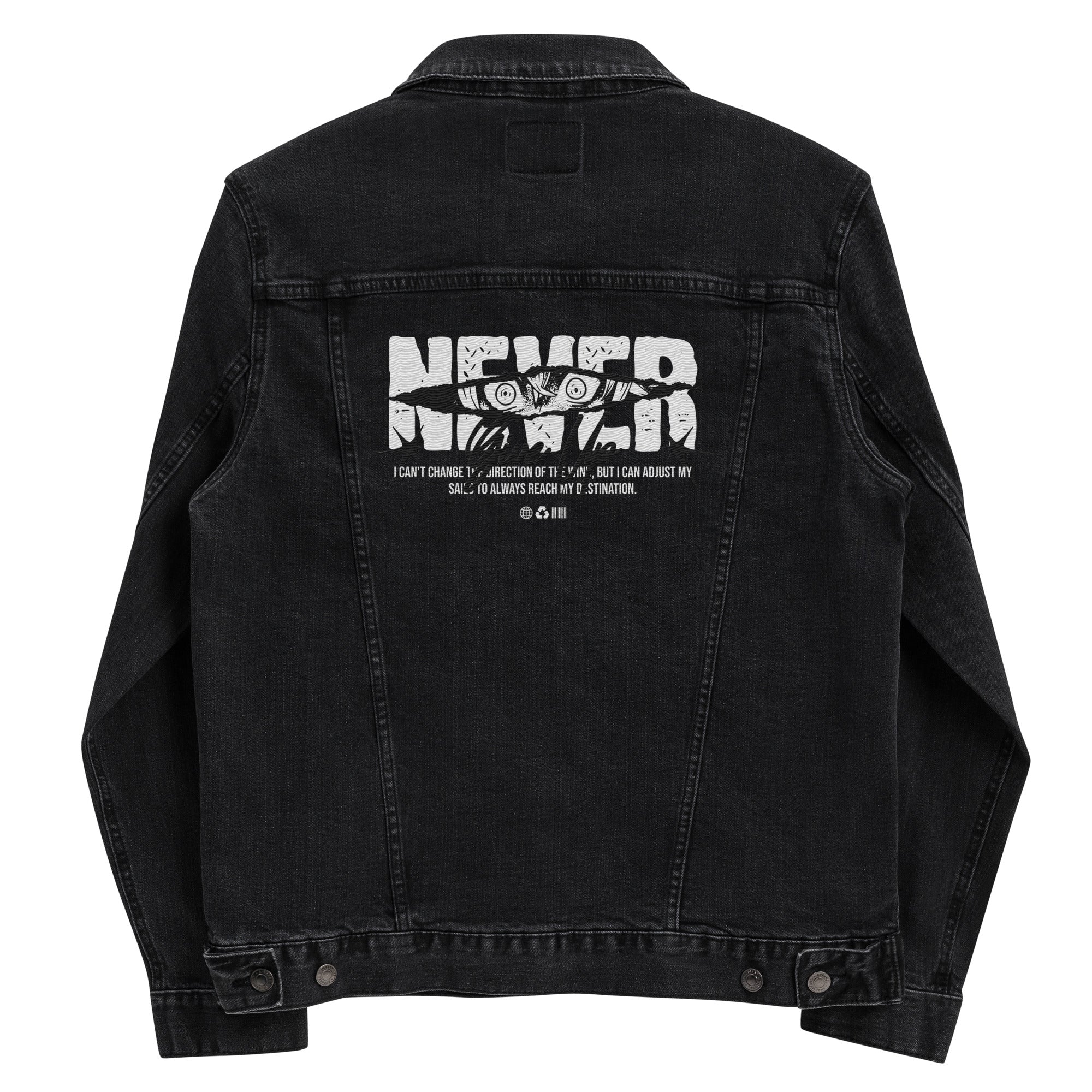 Never Give Up Denim Jacket - Lolomo!