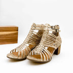 Ofanto Heeled Sandal in Gold