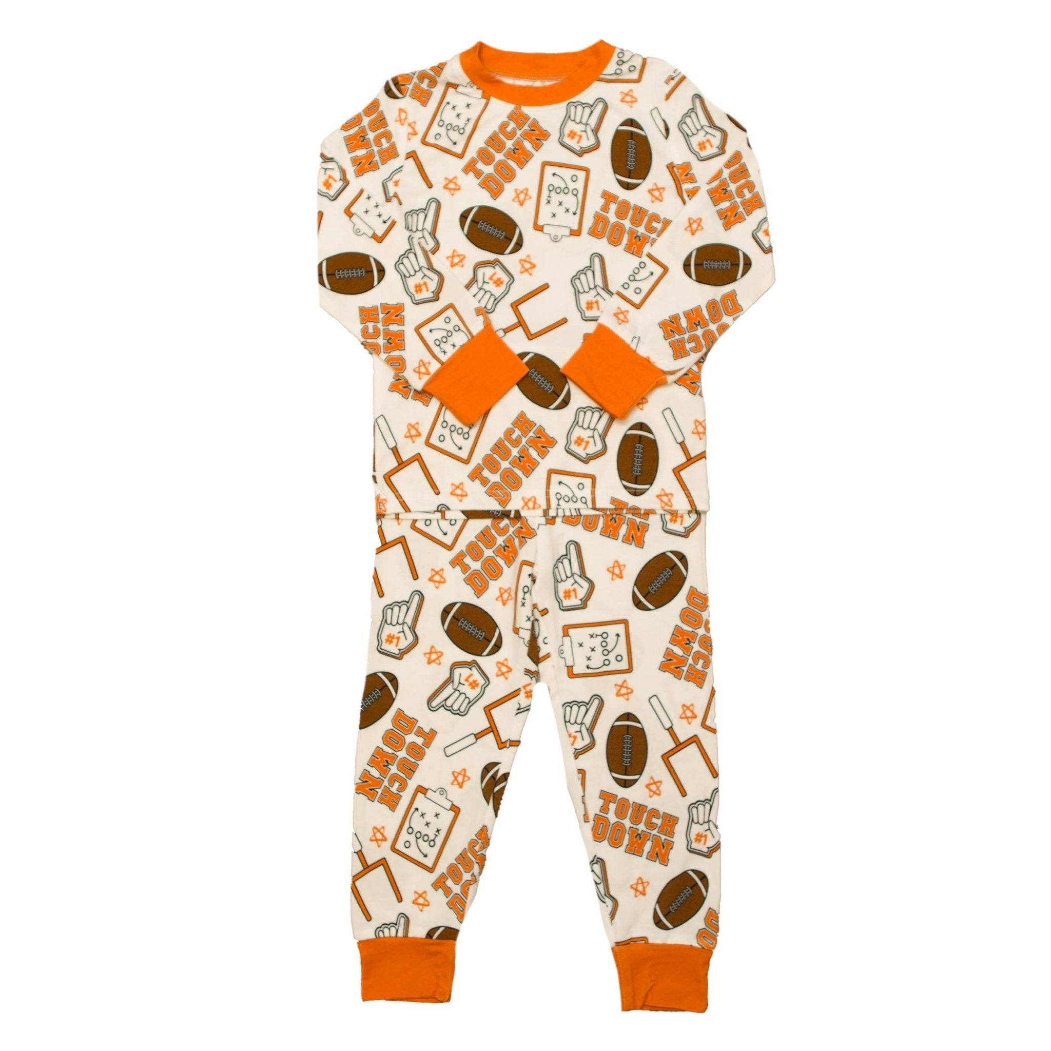 Orange Touchdown Bamboo Pajamas - Lolomo!