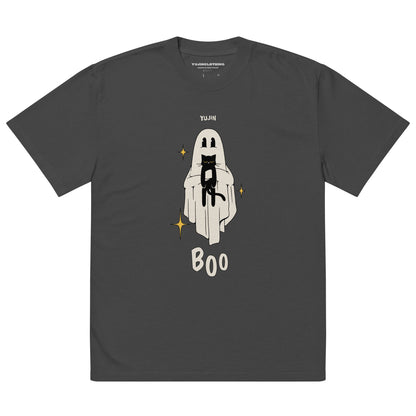 Boo! Cat Oversized Faded T-Shirt