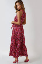 Pink Halterneck Maxi Dress - Lolomo!