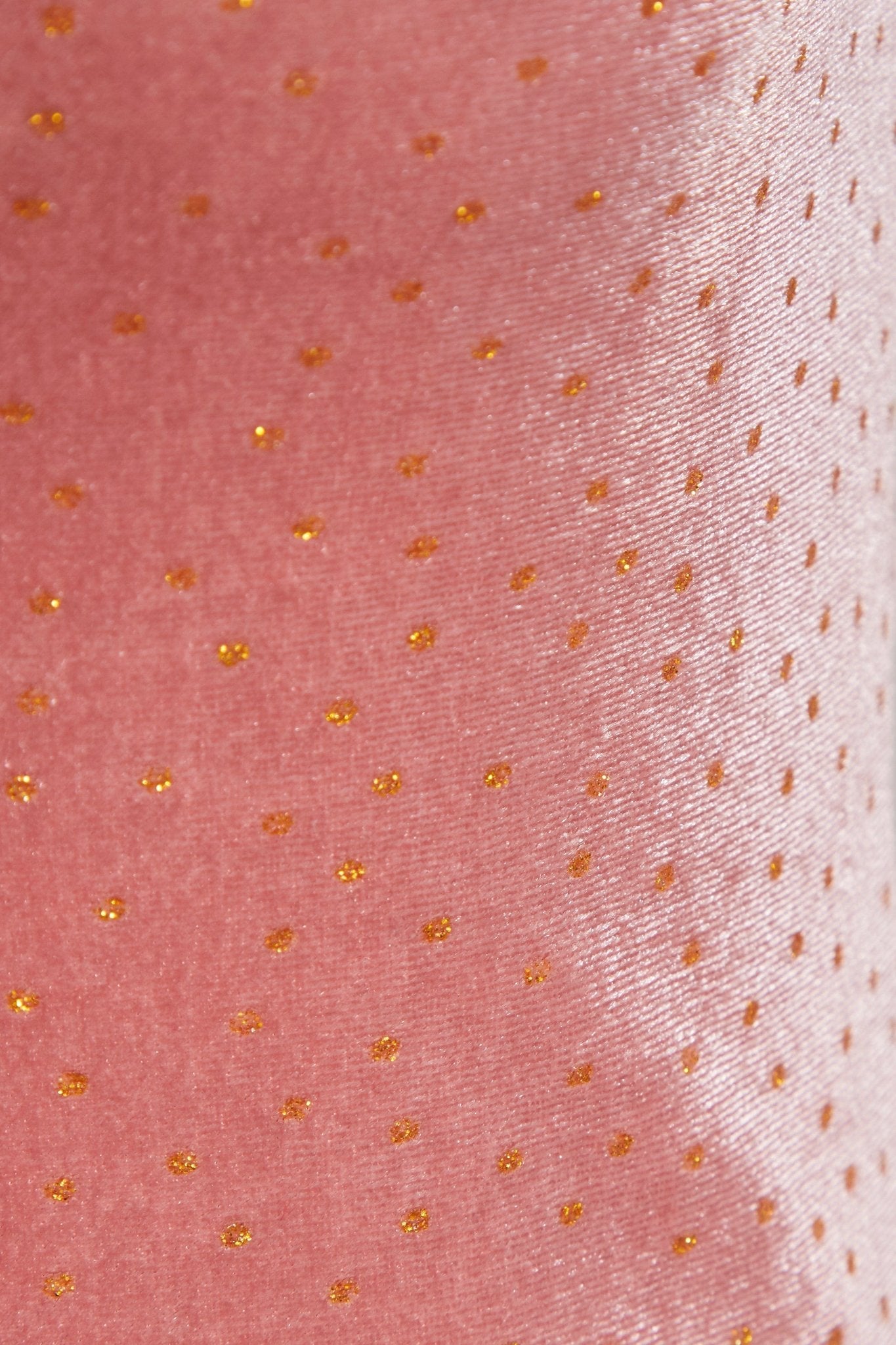 Pink Velvet Polka Dot Dress - Lolomo!