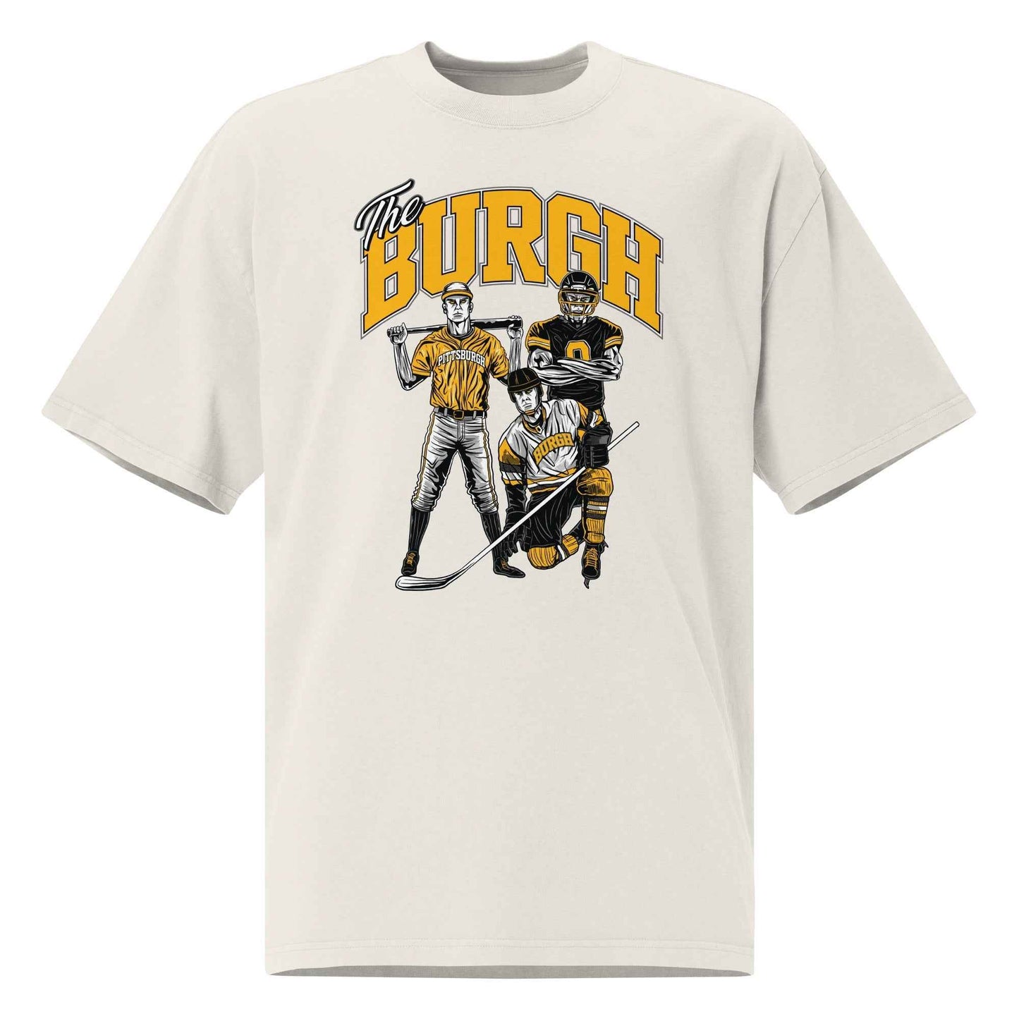 Pittsburgh "Hometown Heroes" Oversized White T-Shirt