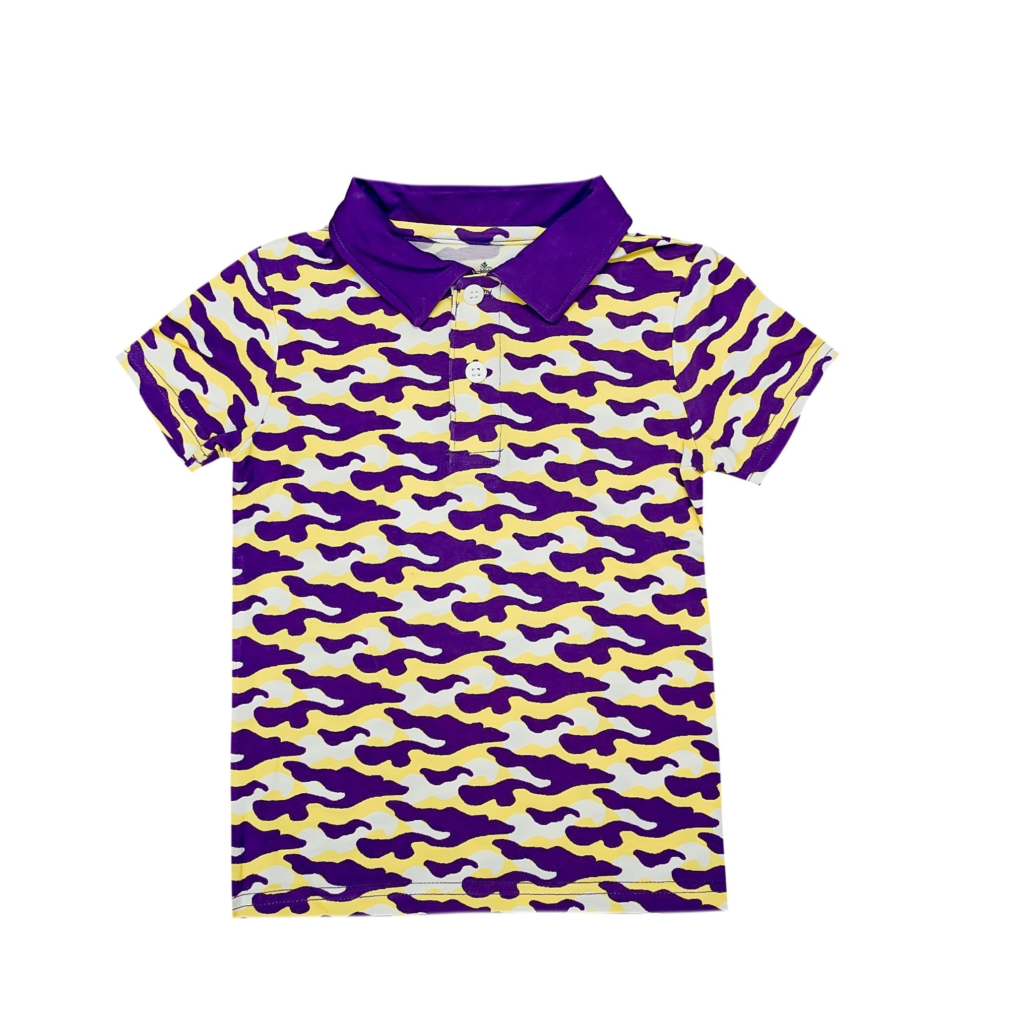 Purple and Yellow Camo Polo - Lolomo!