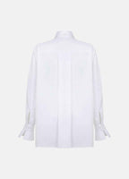 Quinta Tie Detail White Organic Cotton Shirt