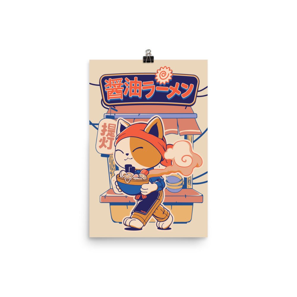 Ramen Cat Poster - Lolomo!