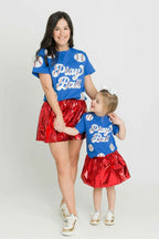Royal Blue Play Ball Adult Shirt - Lolomo!