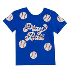 Royal Blue Play Ball Adult Shirt - Lolomo!