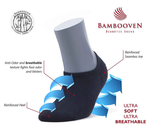 Men’s Bamboo No Show Socks 3-Pack - 444