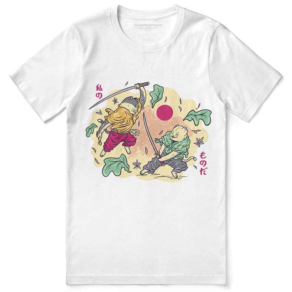 Samurai Cat Fight T-Shirt