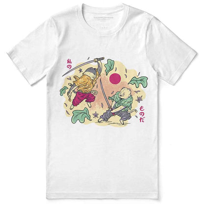 Samurai Cat Fight T-Shirt