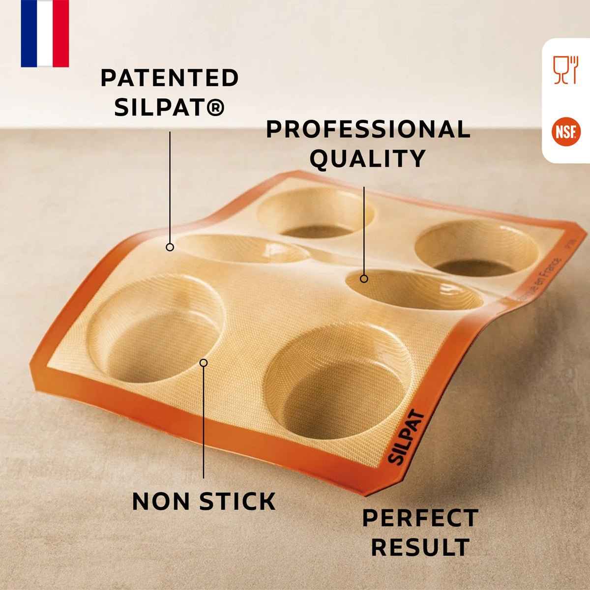 Silpat 6 Hole Large Round Mold