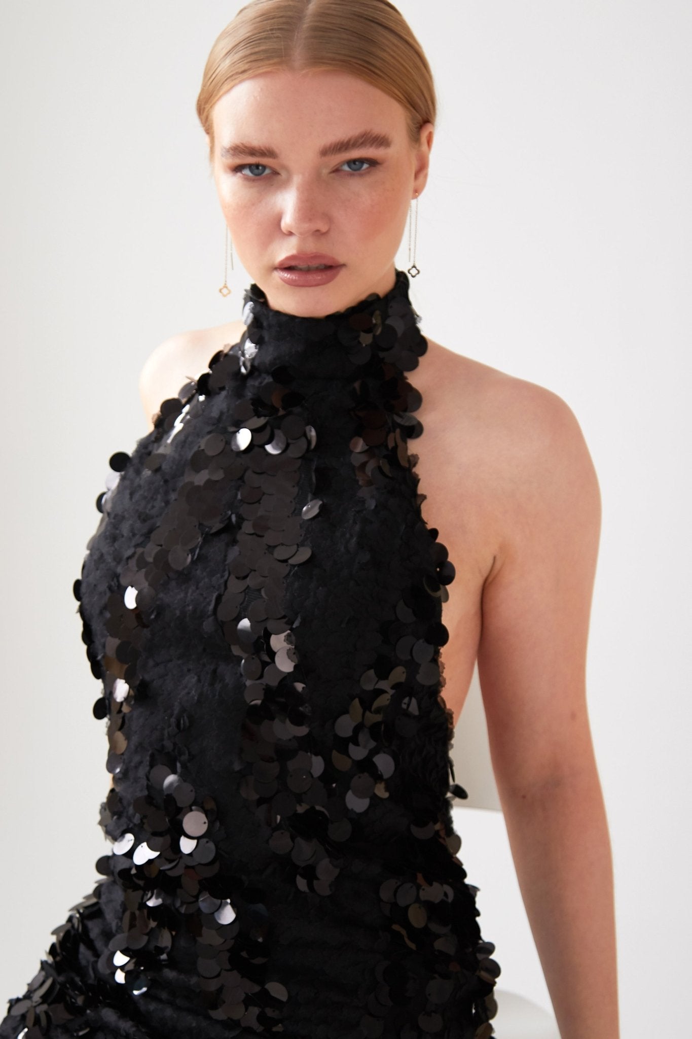 Sparkly Black Mini Dress - Lolomo!